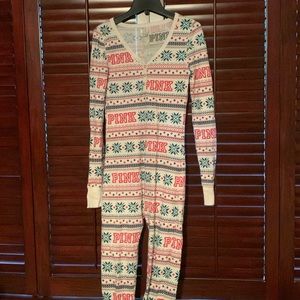 Pink Xmas onesie